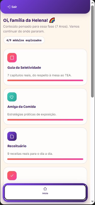 Tela do mini app Guia da Seletividade com módulos e progresso